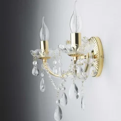 Wandleuchte MARIE THERESE in Gelb 2-flmg