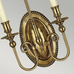 Wandleuchte Messing Stoff Barock Design CAMI