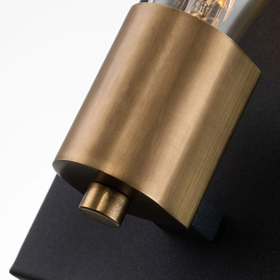 Wandleuchte Metall 22,5 cm hoch eckig klein für E27 QUINT