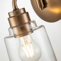 Wandleuchte Metall Glas H: 24,3 cm Vintage ASTANA