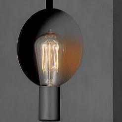 Wandleuchte Metall Graphit H: 26,6 cm klein E27 eckig Modern