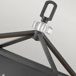 Wandleuchte Metall H: 43,1 cm Schwarz Nickel poliert