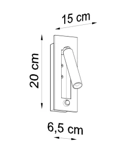 Wandleuchte Metall Schwarz verstellbar H: 20 cm G9 Lesen