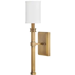 Wandleuchte Metall Stoff H: 45,6 cm Jugendstil E14