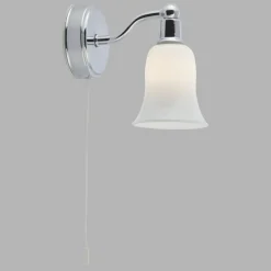 Wandleuchte mit Schalter IP44 G9 Glas Metall Badezimmer