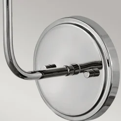 Wandleuchte mit Schalter Metall 40 cm hoch Nickel Weiß