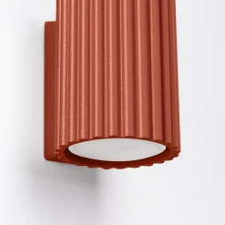 Wandleuchte Rot klein H: 10 cm Aluminium GU10 Indoor