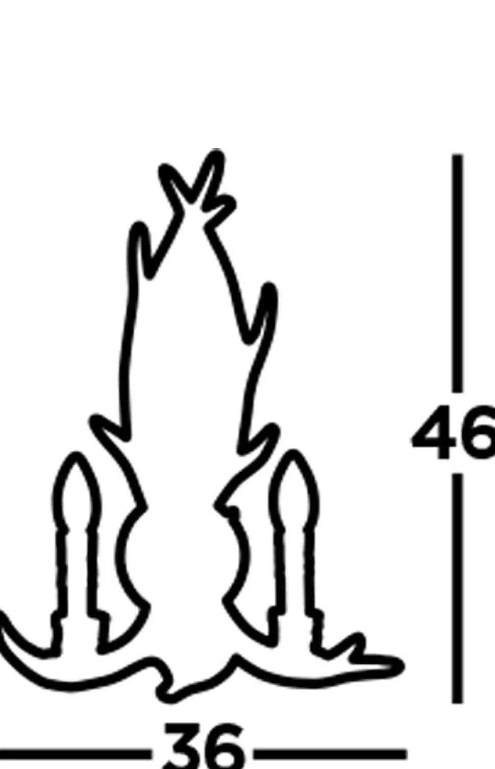 Wandleuchte Rustikal aus Resin künstliches Geweih B: 36 cm