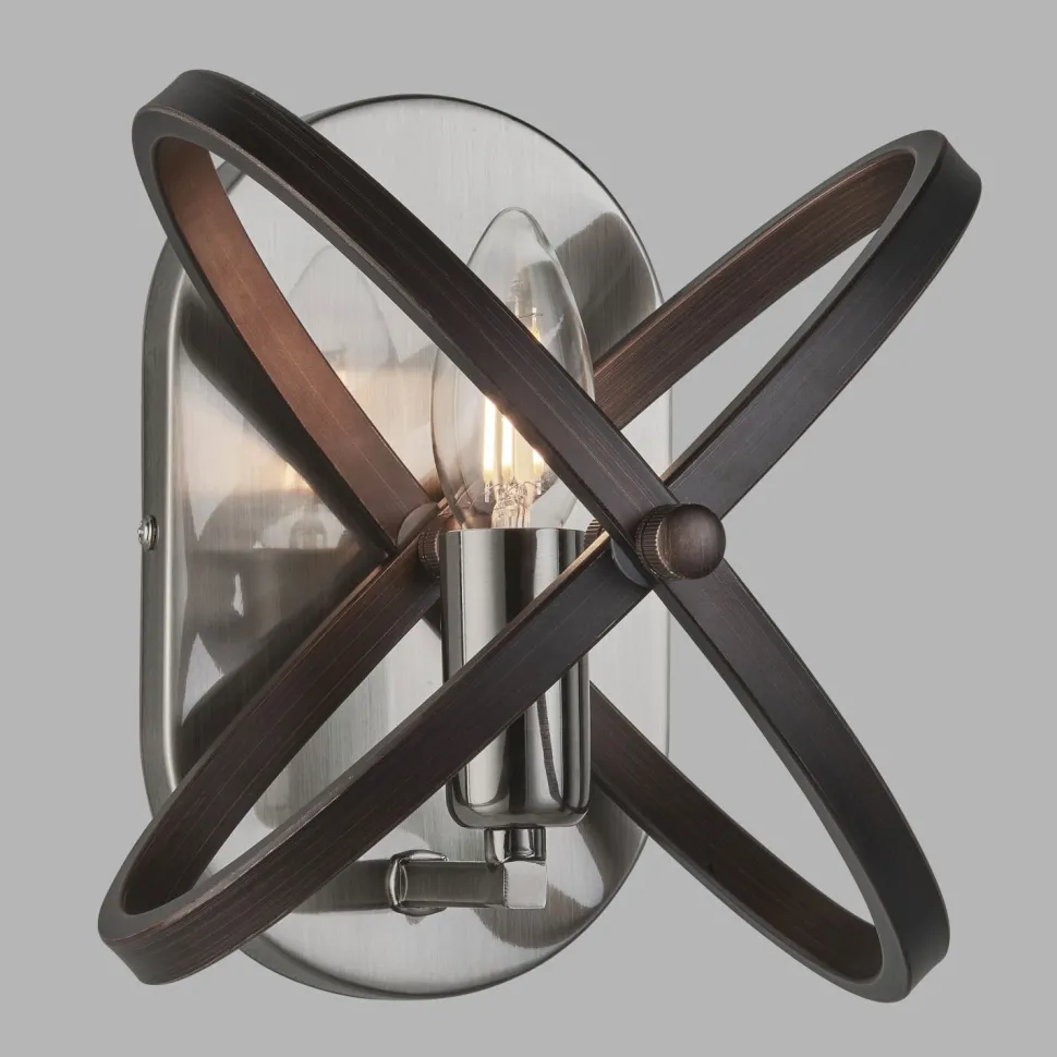 Wandleuchte Rustikal B: 23 cm H: 20 cm klein Metall E14