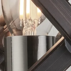 Wandleuchte Rustikal B: 23 cm H: 20 cm klein Metall E14