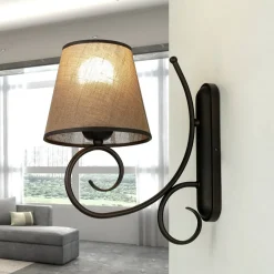 Wandleuchte Rustikal Braun Landhaus gemütlich