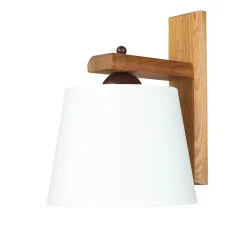 Wandleuchte Schirm Holz wohnlich BEVERELY Lampe