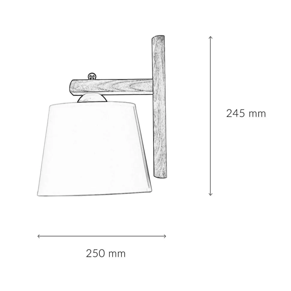 Wandleuchte Schirm Holz wohnlich BEVERELY Lampe