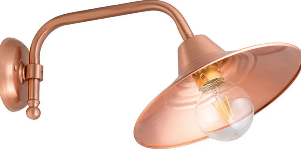Wandleuchte Schirm in Kupfer aus Messing ANGELOS