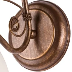 Wandleuchte Schirm Shabby Braun antik Metall