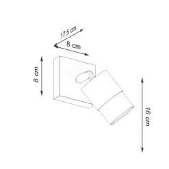 Wandleuchte Schwarz Gold Metall Modern verstellbar