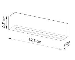 Wandleuchte Schwarz Keramik Glas Up Down indirekt E27