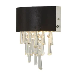 Wandleuchte Schwarz mit Schalter B: 23,5 cm Up Down