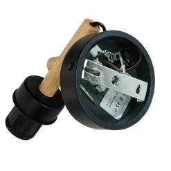 Wandleuchte Schwarz Stoff Schirm E27 VAIO