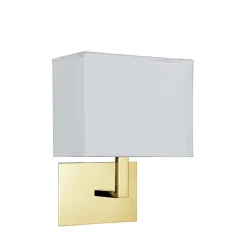 Wandleuchte Stoff Metall blendarm H:26 cm mit Schalter