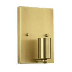 Wandleuchte Stoff Schirm Up Down Creme Messing E27