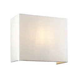 Wandleuchte Stoff Schirm Up Down Creme Chrom NADATILA