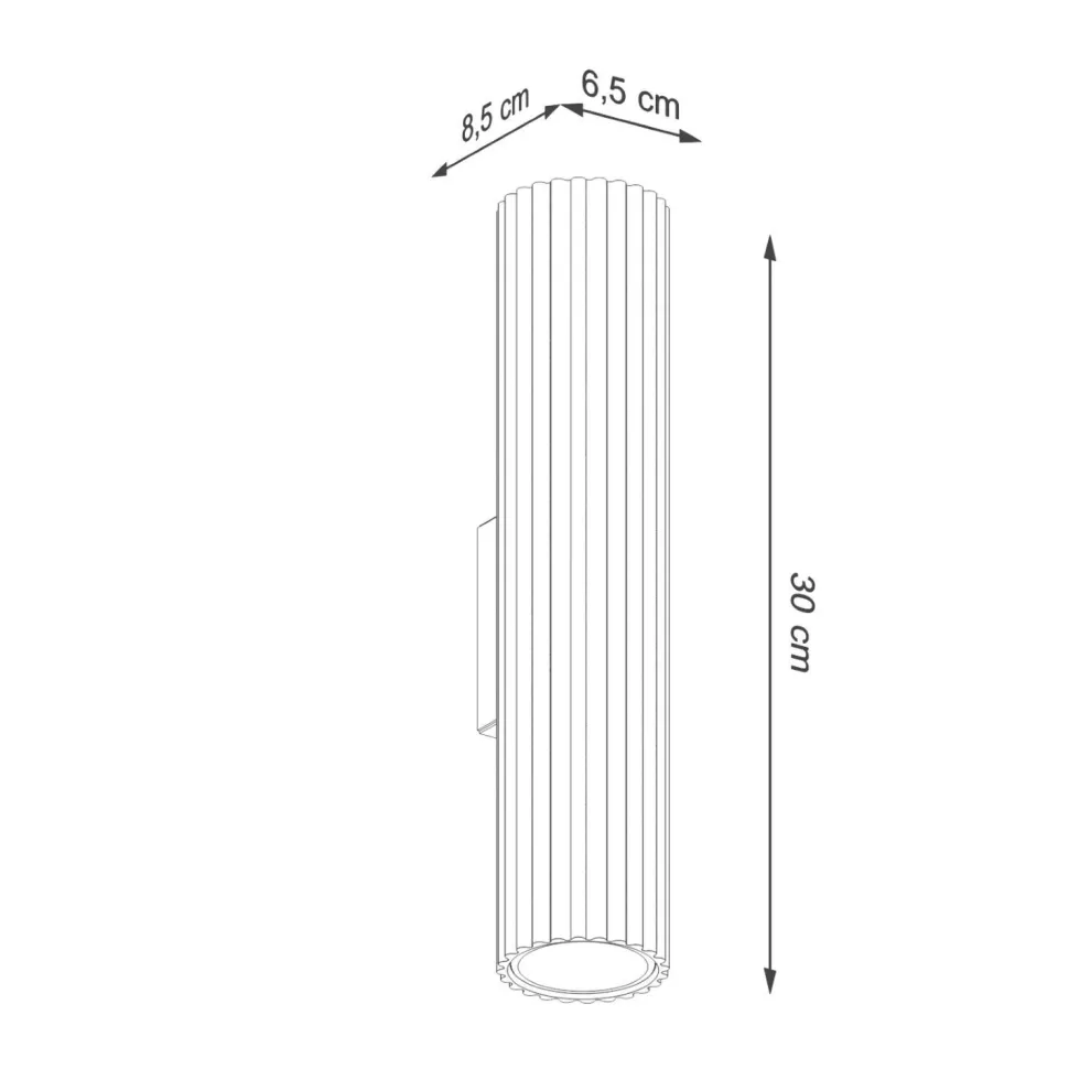 Wandleuchte Up Down Aluminium H: 30 cm Grün GU10 2-flammig