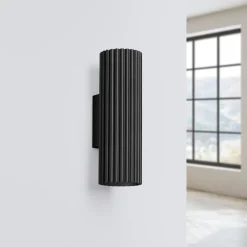 Wandleuchte Up Down klein H: 20 cm Schwarz 2x GU10 Aluminium