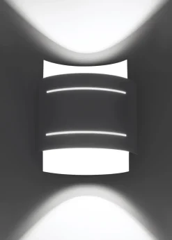 Wandleuchte Up Down Weiß 23 cm Metall Lichtmuster