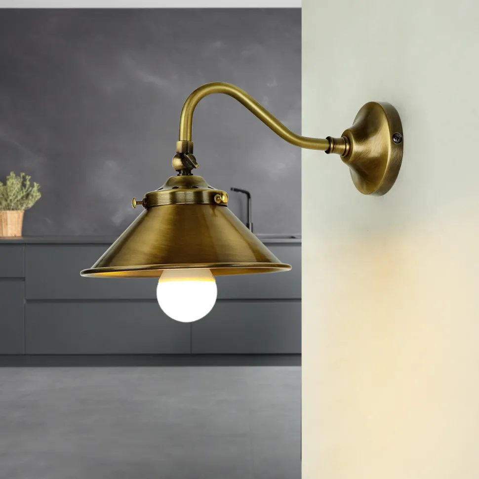 Wandleuchte verstellbar Messing E14 ALICE