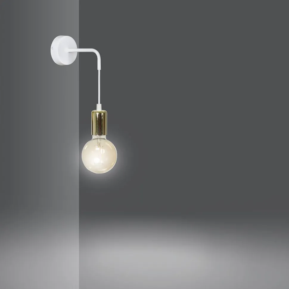 Wandleuchte verstellbar Weiß Gold Wandlampe Beleuchtung