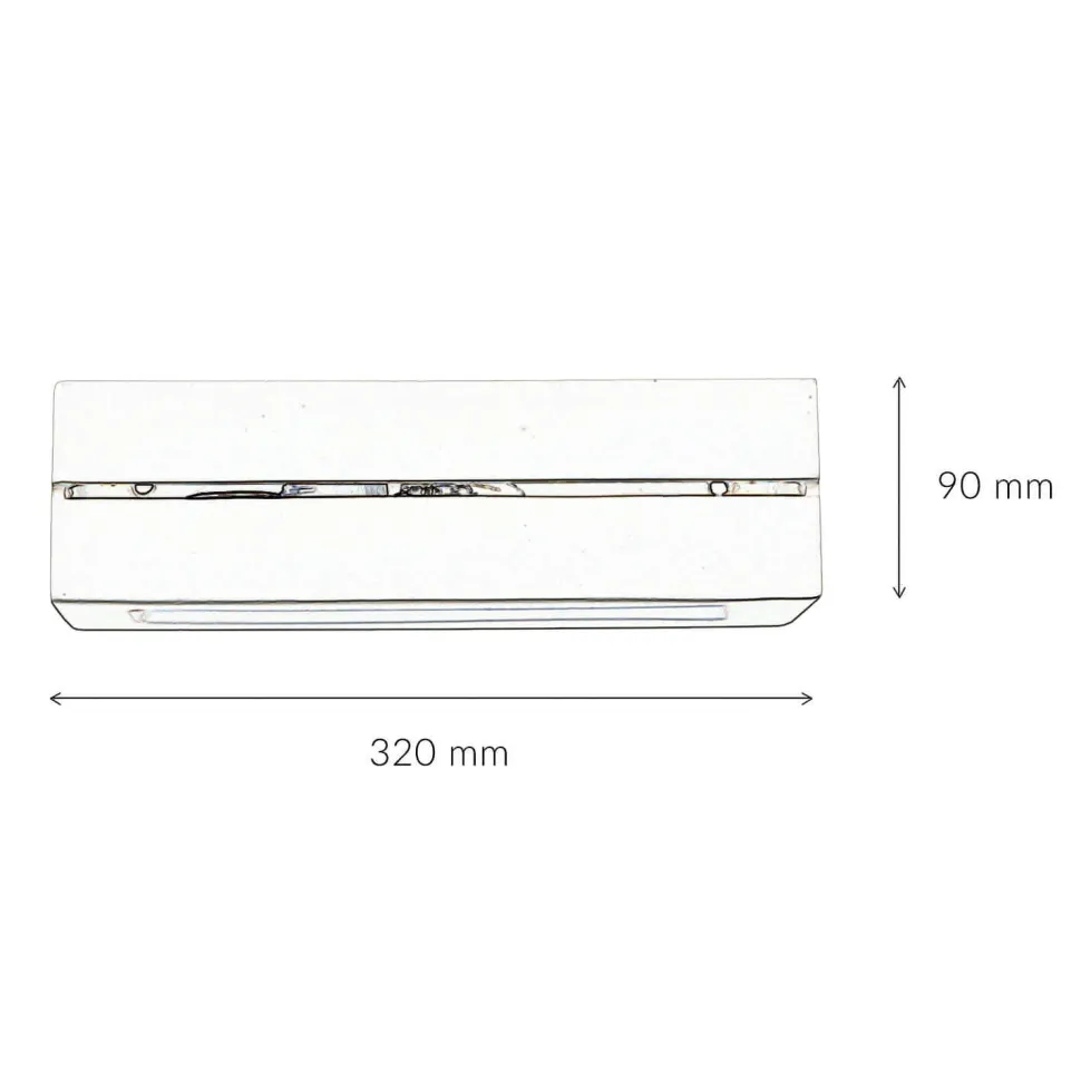 Wandleuchte Weiß eckig