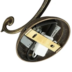 Wandleuchte Weiß Glasschirm Vintage Ricciolo