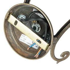 Wandleuchte Weiß Glasschirm Echt-Messing Ricciolo