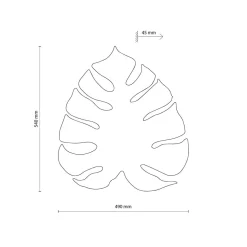 Wandleuchte Weiß indirektes Licht Metall H: 54 cm 4x G9 Blatt