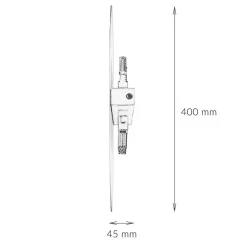 Wandleuchte Weiß Metall Ø 40 cm rund flach Modern