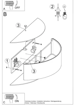 Wandleuchte Weiß Stoff Glas 45 cm Up Down Modern 2x E27