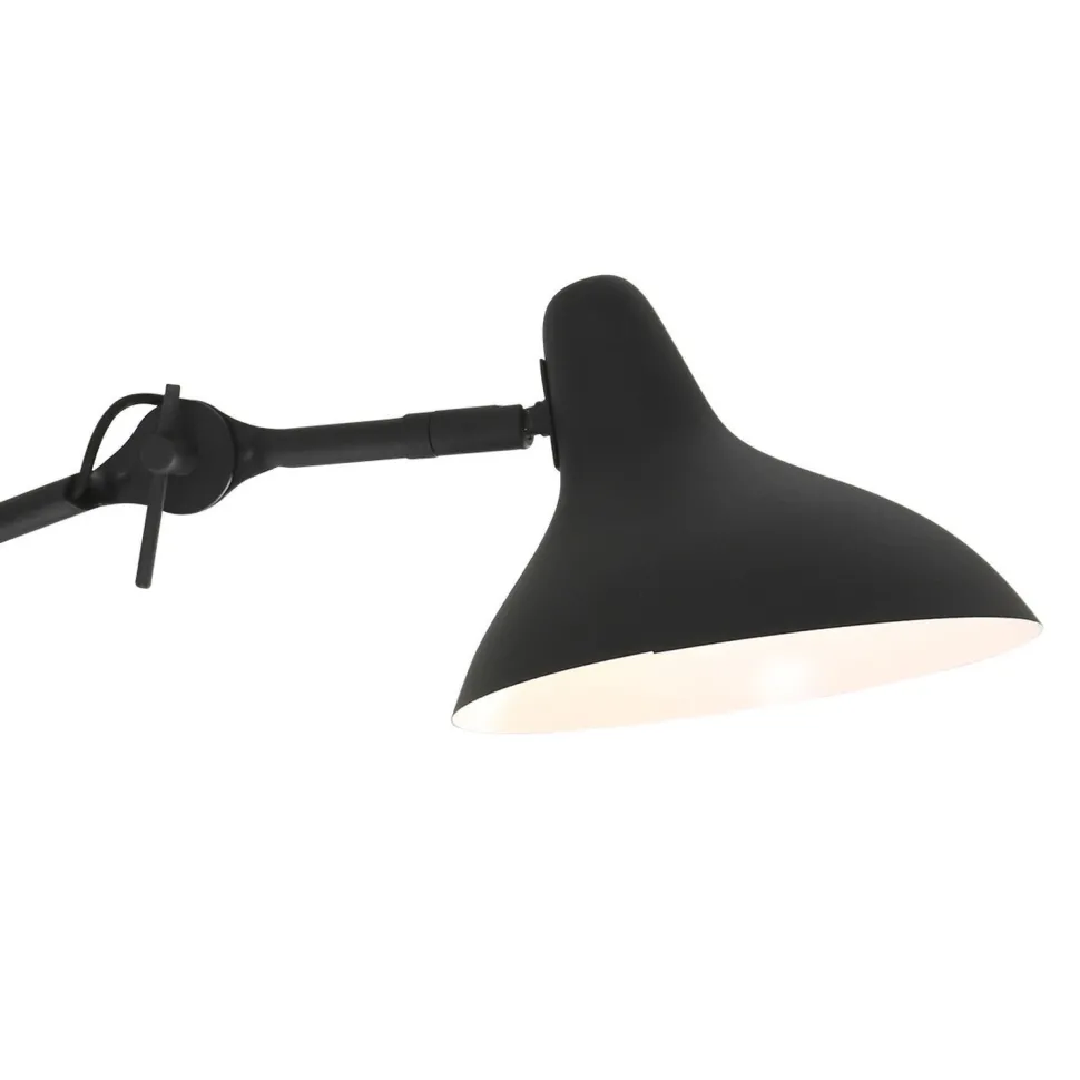 Wandspot beweglich Metall Schwarz T:50 cm E27 Retro