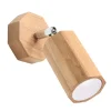 Wandspot Holz H: 17,5 cm klein schwenkbar GU10 SAMON