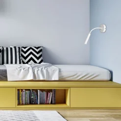 Wandspot Metall G9 akzentuiert T:35 cm Flexarm in Weiß