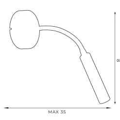 Wandspot Metall G9 akzentuiert T:35 cm Flexarm in Weiß