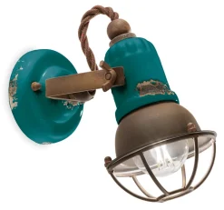 Wandspot Metall Keramik E14 verstellbar Vintage Design