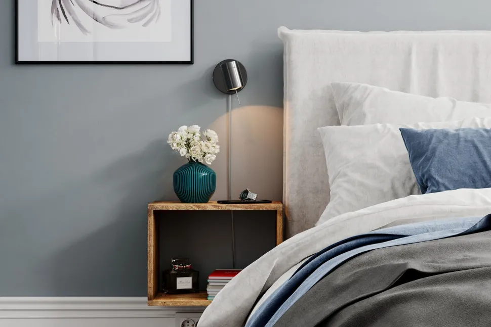 Wandspot mit Stecker Schalter B: 11 cm klein Schwarz GU10