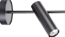 Wandspot Schwarz Metall Zylinder GU10 verstellbar