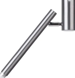 Wandstrahler Innen Metall Silber G9 H:30 cm flexibel