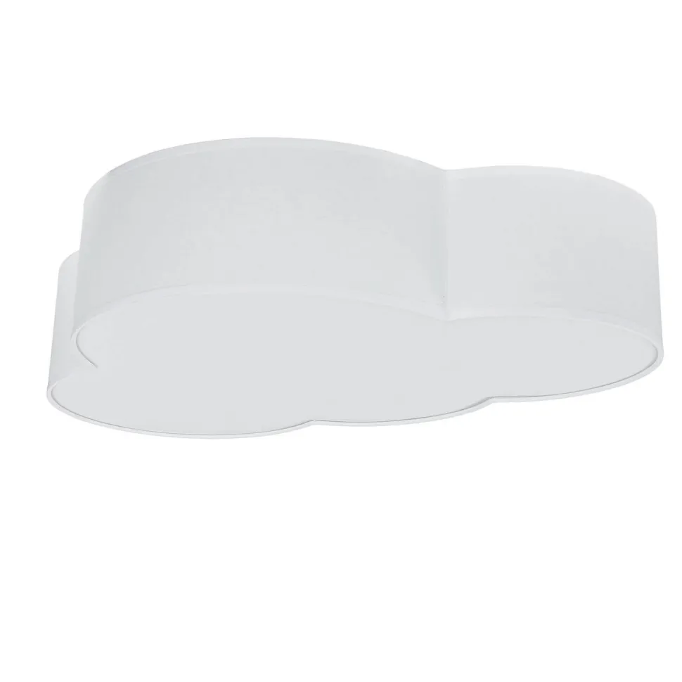 Weiße Deckenlampe Kinderzimmer WOLKI 4-flmg L62cm