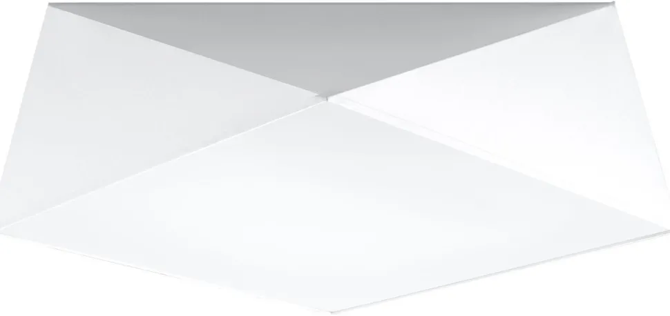 Weiße Deckenlampe LYNNDIE B:50cm geometrisch blendarm