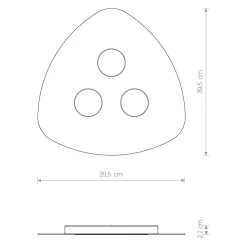 Weiße Deckenlampe Metall blendarm GX53 3-flammig