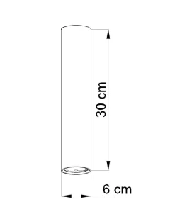 Weiße Deckenleuchte LUTATIA Ø6cm H:30cm GU10 Metall