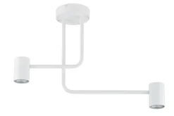 Weiße Deckenleuchte Metall 2-flammig akzentuiert GU10